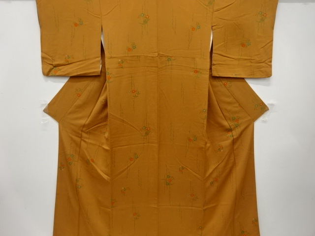 枝垂れに花丸模様　小紋着物